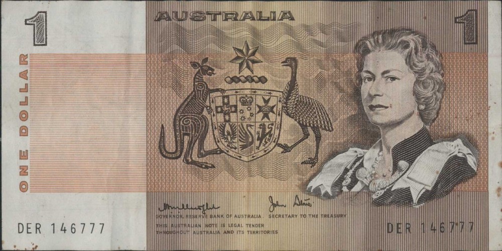 (N84-3) 1978 Australia $1 bank note (C)
