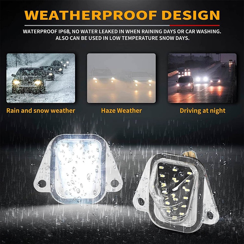 Pack 2 LED License Plate Tag Light For 2007-14 Suburban Tahoe Yukon Escalade ESV