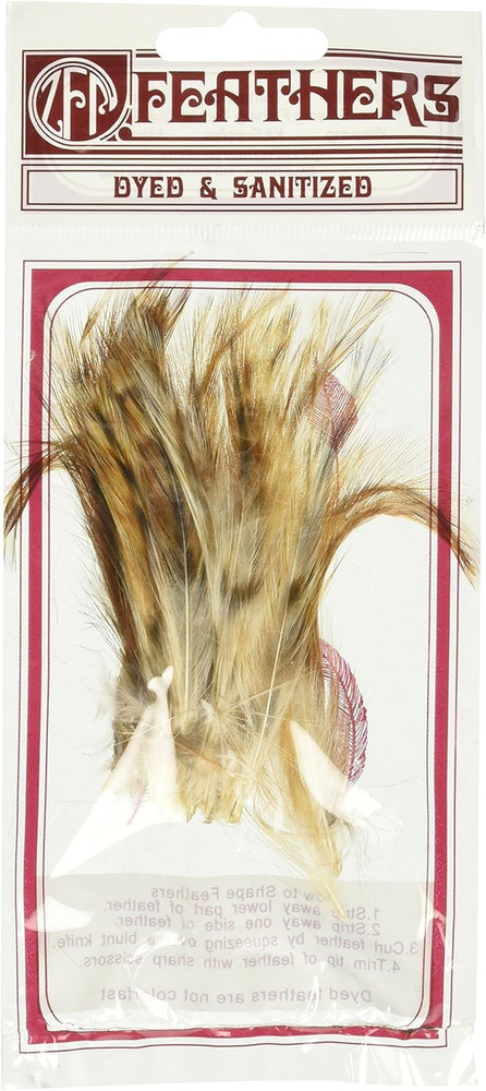 B163 Strung Chinchilla Feather, Natural