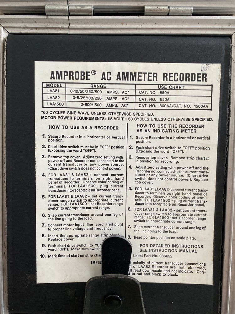 vintage amprobe recorder in box untested rare