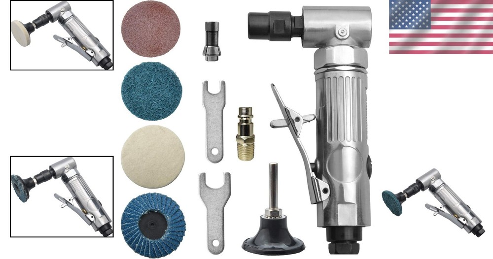 Versatile Pneumatic Angle Die Grinder with Speed Control & Angle Head Design