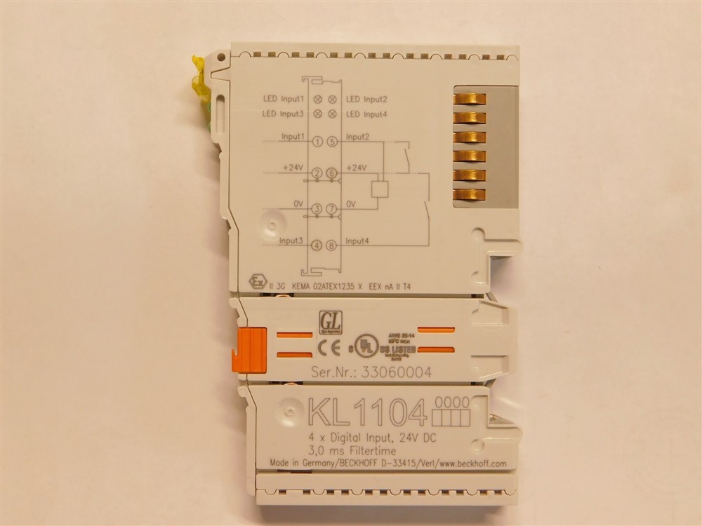Beckhoff KL1104 4 Channel Digital Input Terminal Module 24VDC Brand New