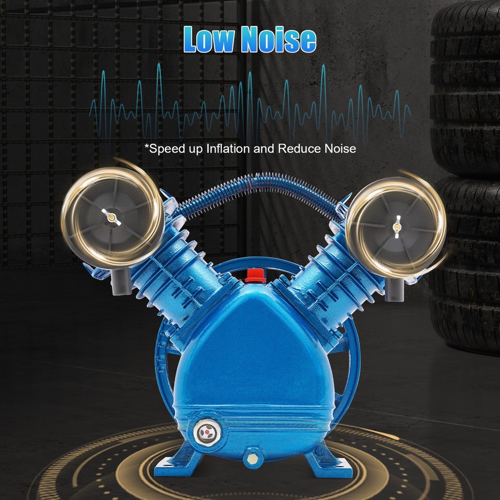 3 HP Replacement Air Compressor Pump Single Stage V-Style Twin Cylinder 2 Piston