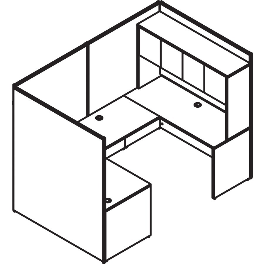 Lorell Gray Fabric Panel - 60" Width X 72" Height (llr-90254) (llr90254)