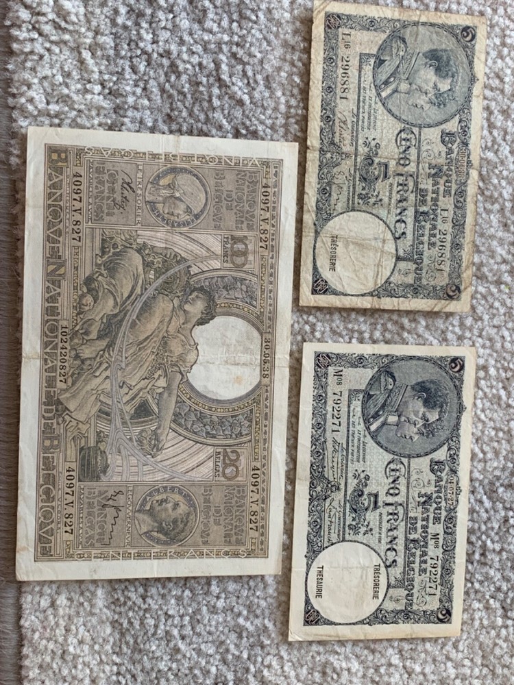1927-1938 BELGIUM BANKNOTE