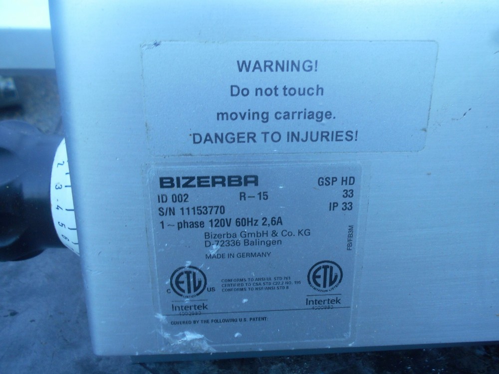 BIZERBA GSP MEAT SLICER CARRIAGE DRIVE