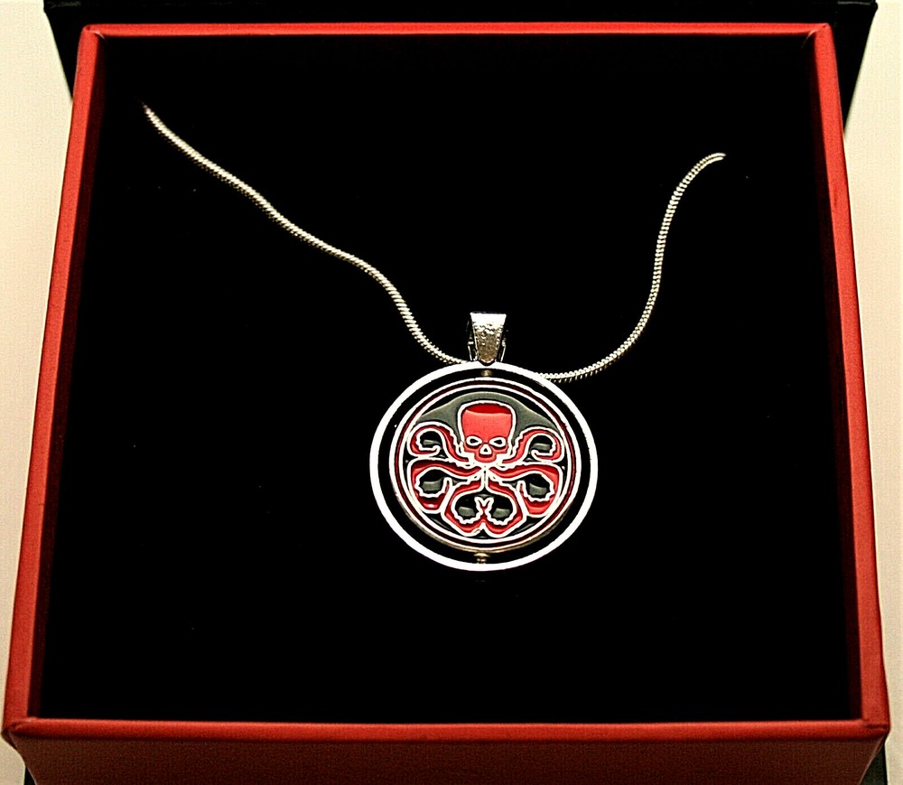 Marvel Comics Agents Shield vs Axis Hydra Logo Dual Pendant New NOS Box