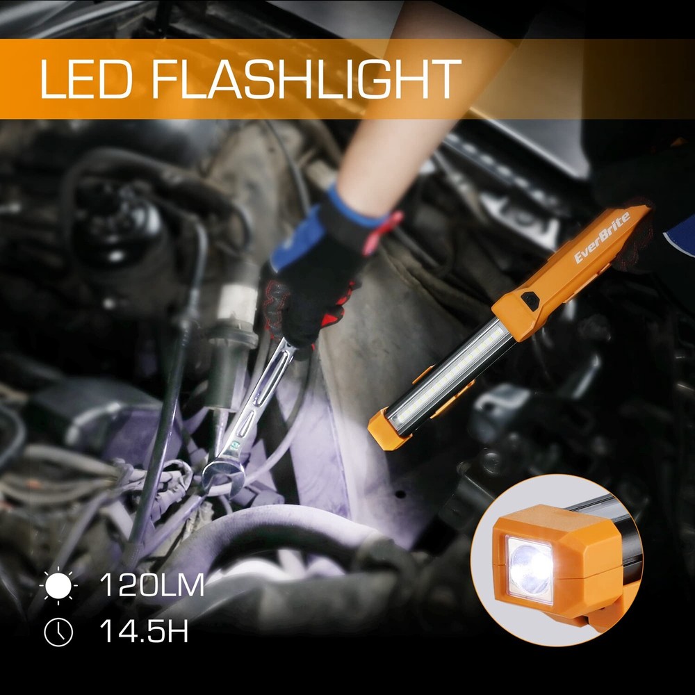 EverBrite 2-PACK 1000LM LED Work Light Rechargeable Work Light 4 Lighting Modes