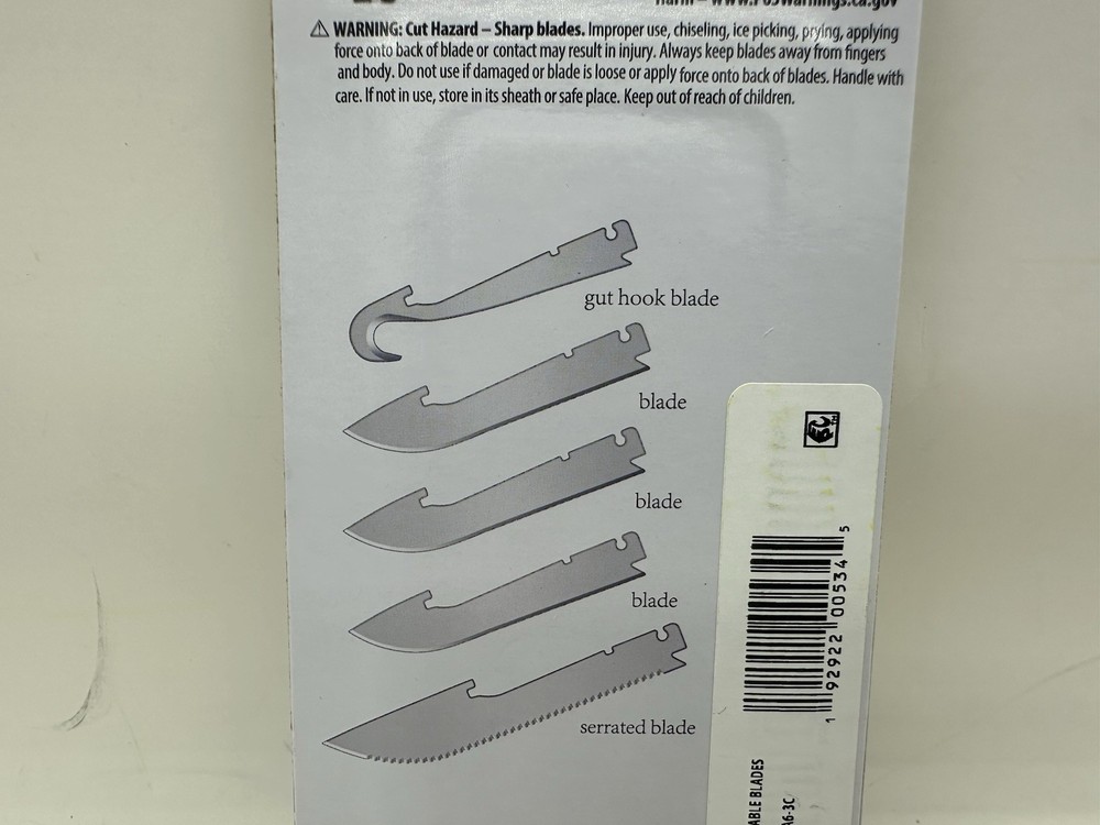 Mossy Oak 5-Piece Replaceable Blade Set - Standard, Gut Hook, Serrated (New)