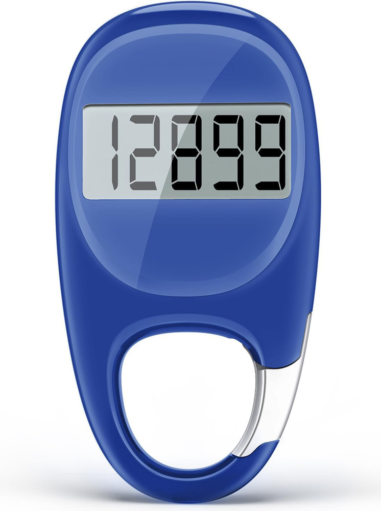 Simple Pedometer for Walking, Accurate Step Tracker with Carabiner, 3D Step Coun