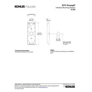 K-559-CP DTV Prompt Interface Mounting Bracket, Polished Chrome
