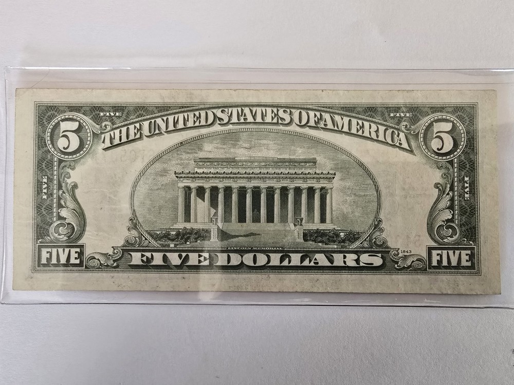 1934-D Silver Certificate $5 Crisp Blue Seal
