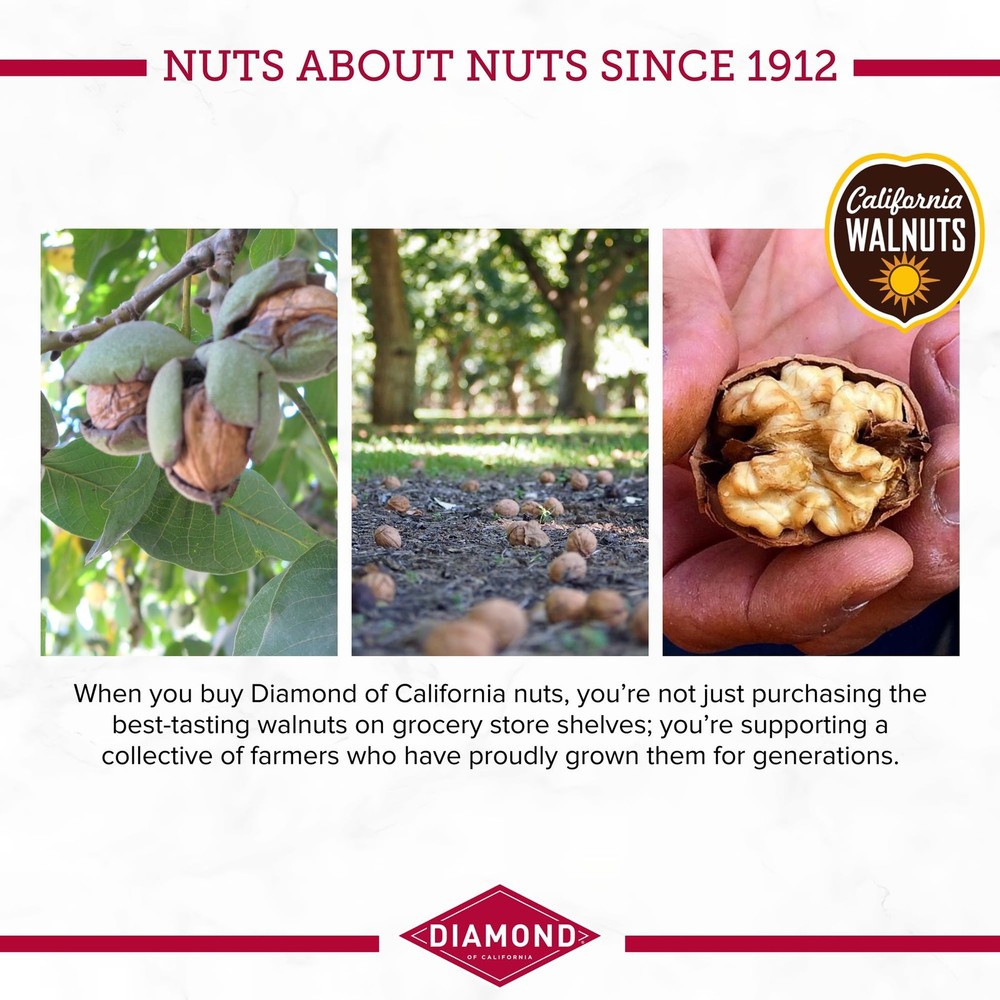 Chopped Walnuts for Baking, Snacking Salads - 8 oz Raw Nuts