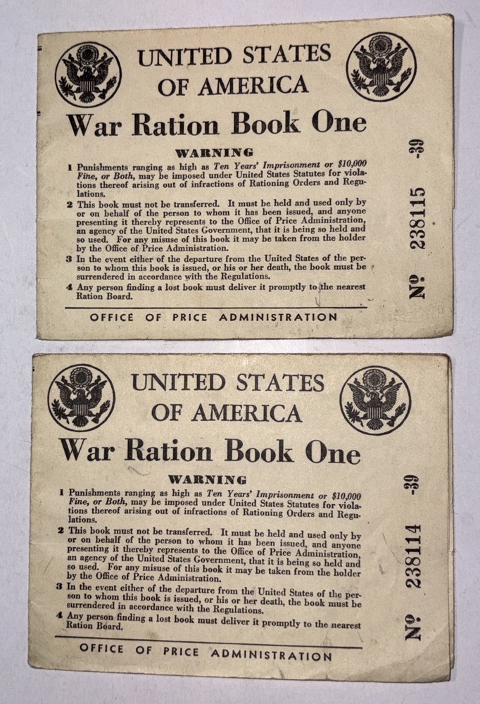 WW2 Ration Book Lot (14) Total Most Partially Used