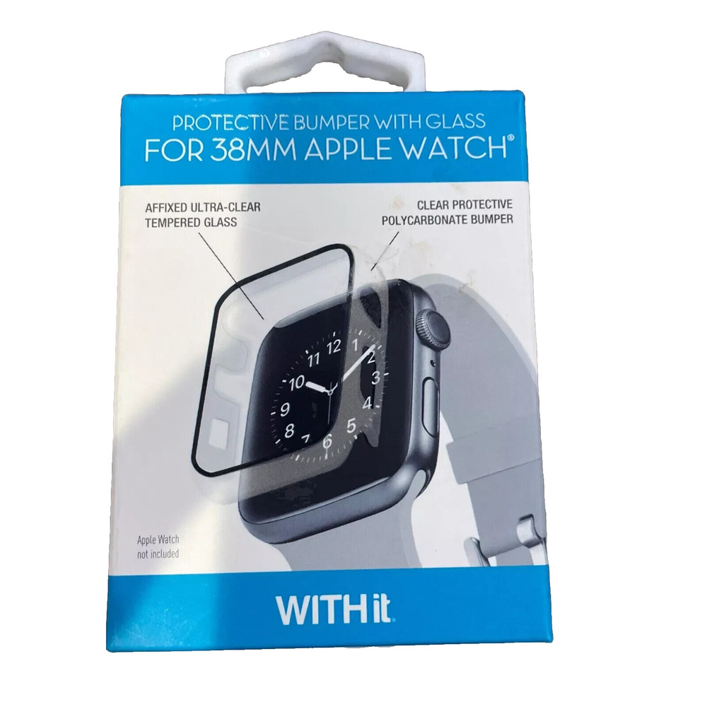 WITHIT PROTECTIVE BUMPER WITH GLASS FOR 38 MM APPLE WATCH