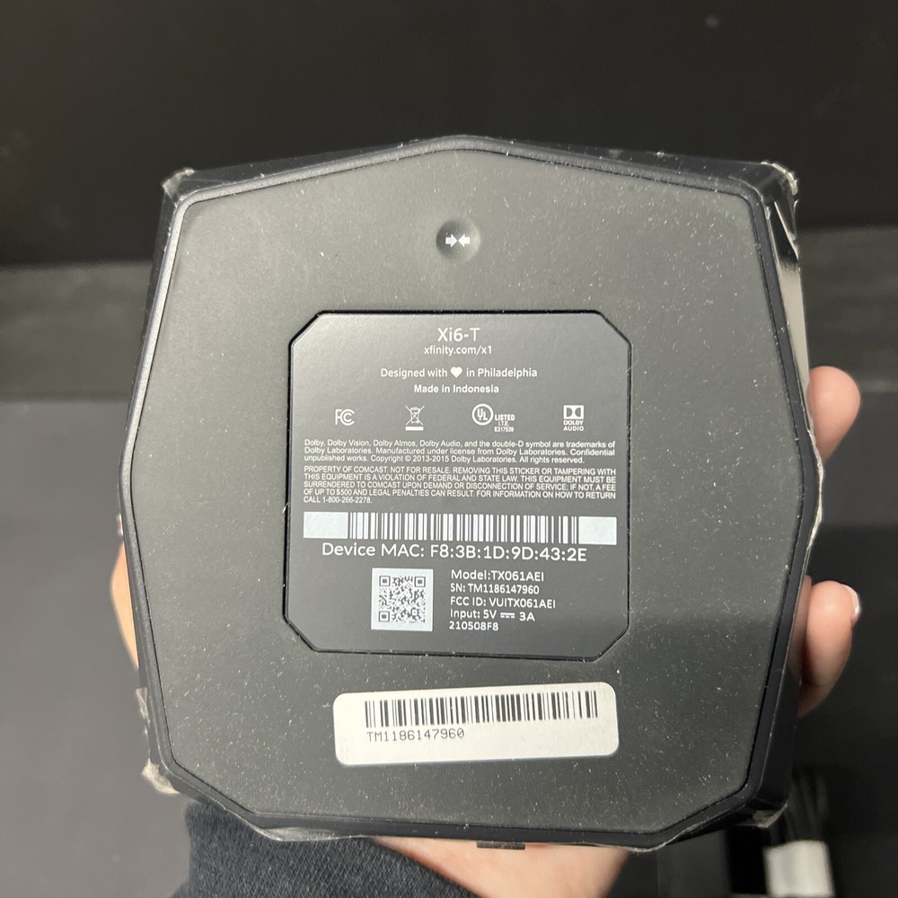 Xfinity Xi6-A Model AX061AEI Streaming Box w/ Adapter NO REMOTE