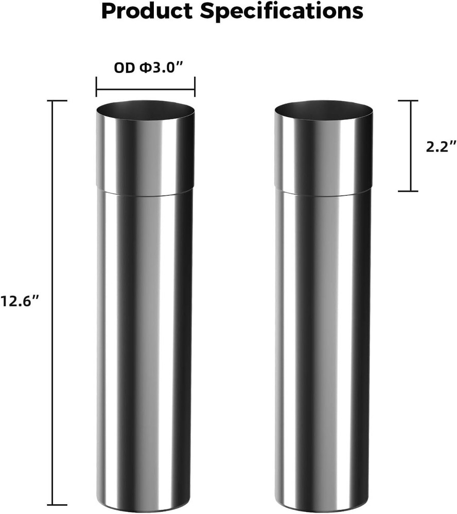 Vent Kit Replacement for Gas Tankless Water Heater Direct Vent Steel Stainless
