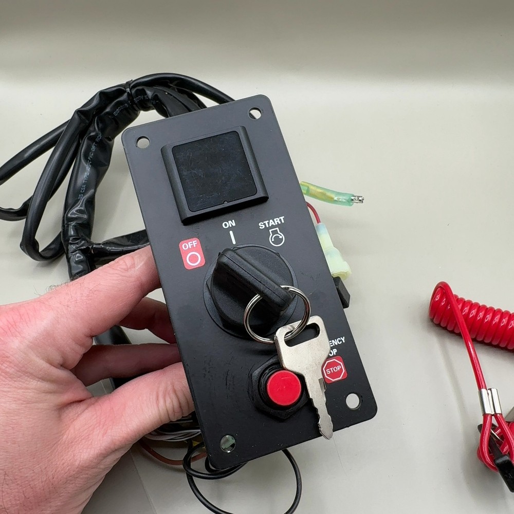 Acouto Outboard Ignition Key Switch Panel Single Engine On-Off-Start w/ Keys