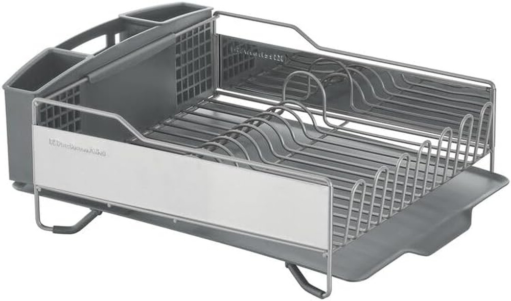 Kitchenaid Large Capacity Full Size Rust Resistant Dish Rack with Angled Drain B