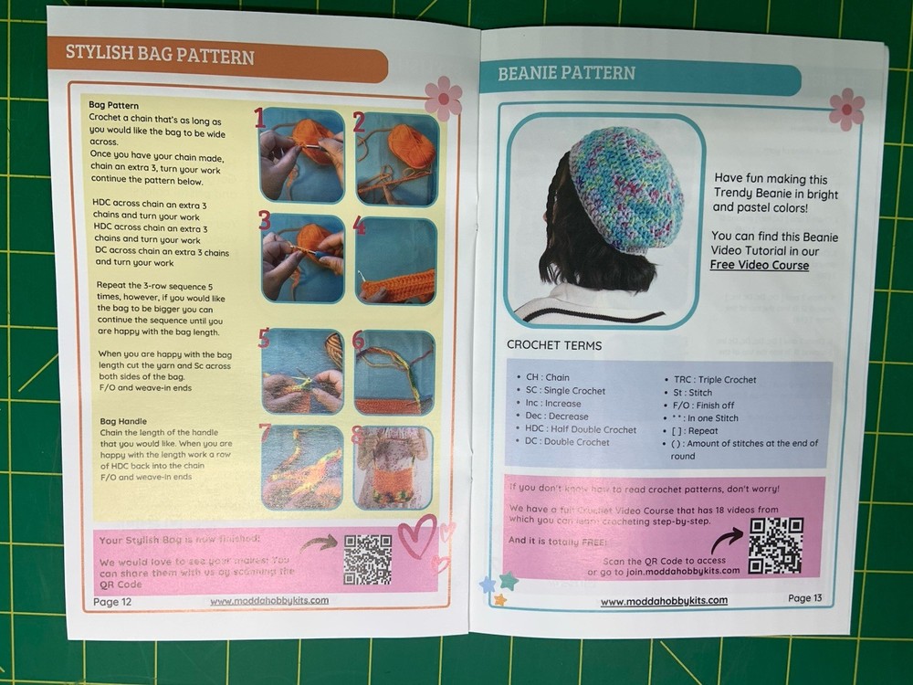 Modda Crochet Kit for Beginners Adults & Kids Backpack Tools Set & Video Course