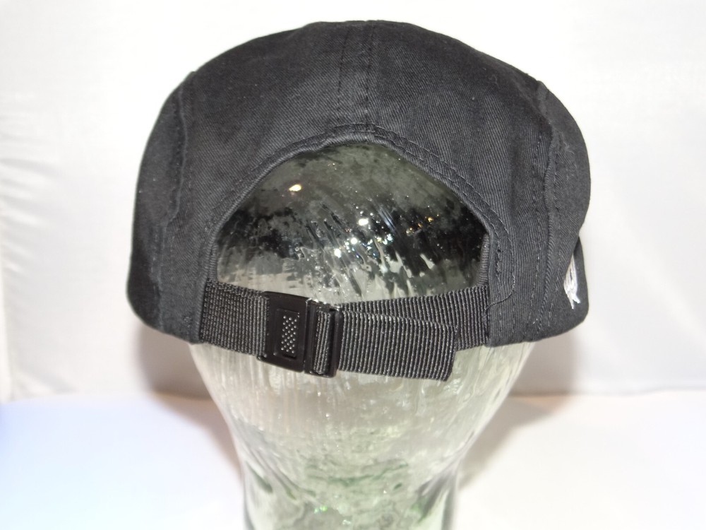 Walrus Audio Strap back Baseball Cap Hat Howling Wolf Patch Five Panel Black