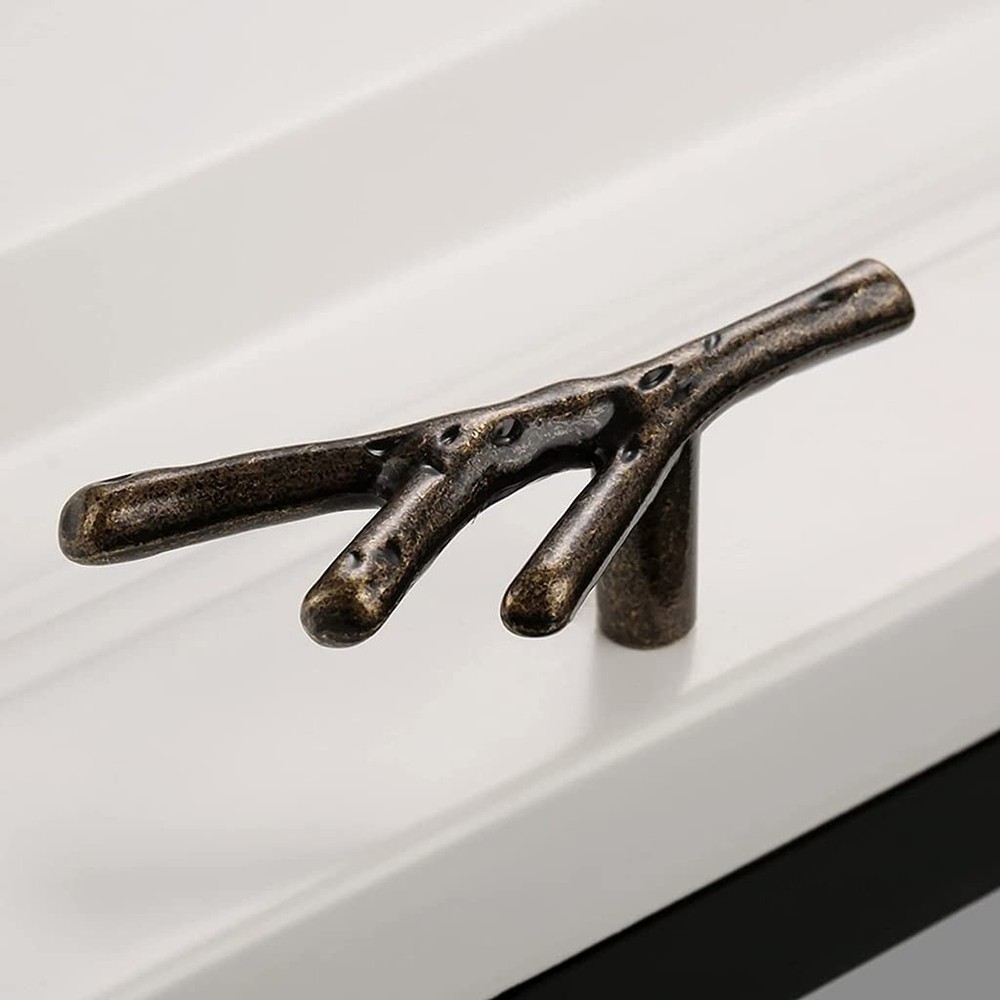 Branch Knobs Vintage Tree Twig Branch Cabinet Knobs Pull Handles,Zinc Alloy D...