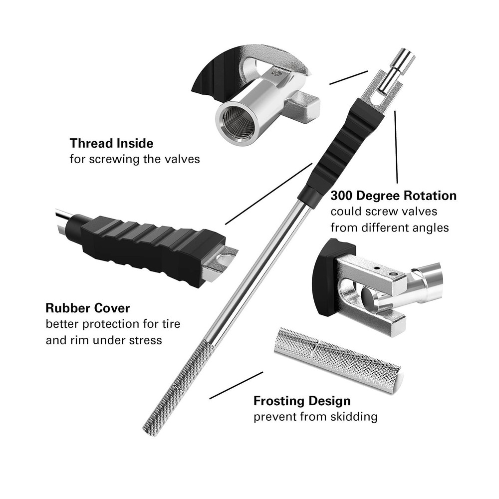 CKAuto Valve Stem Puller/Installer with Rubber Boot