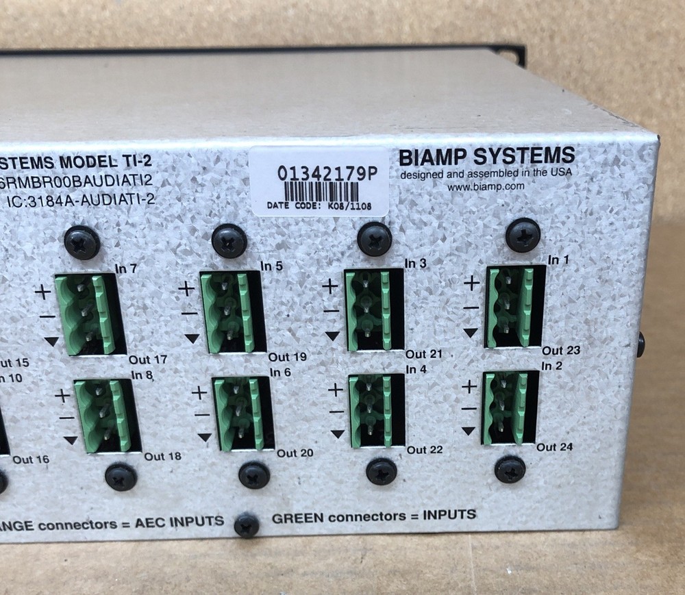 Biamp Systems Audia Flex Model TI-2 Digital Audio Processor Power Tested
