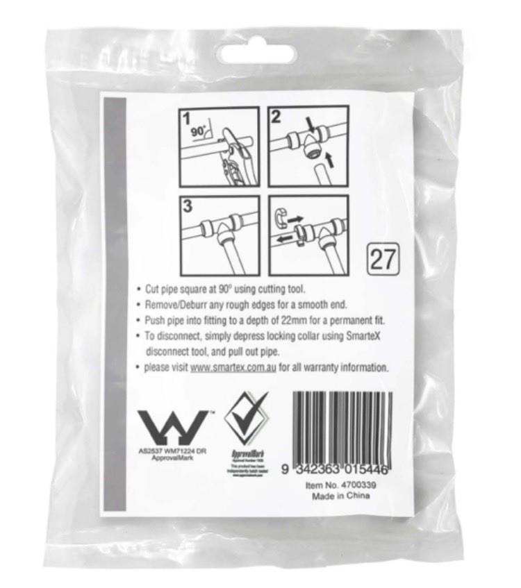 SmarteX-PEX 20mm Tee - SMA0060