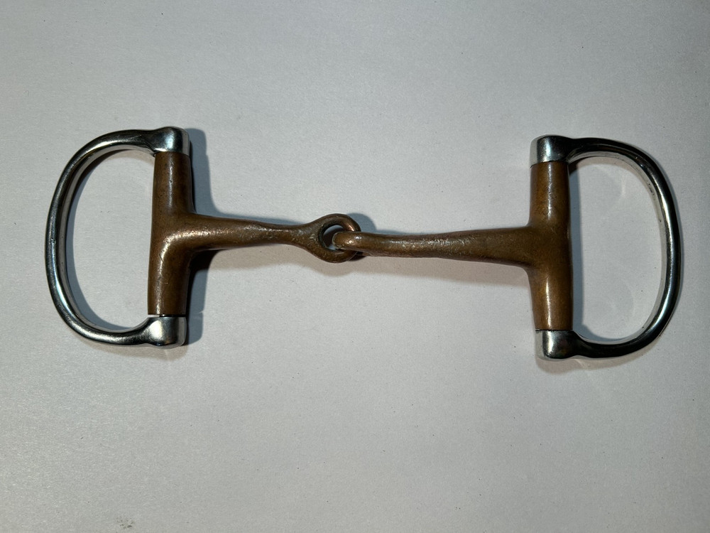 Copper D‑Ring Snaffle Bit • Vintage • 5" Mouthpiece • Well‑Used