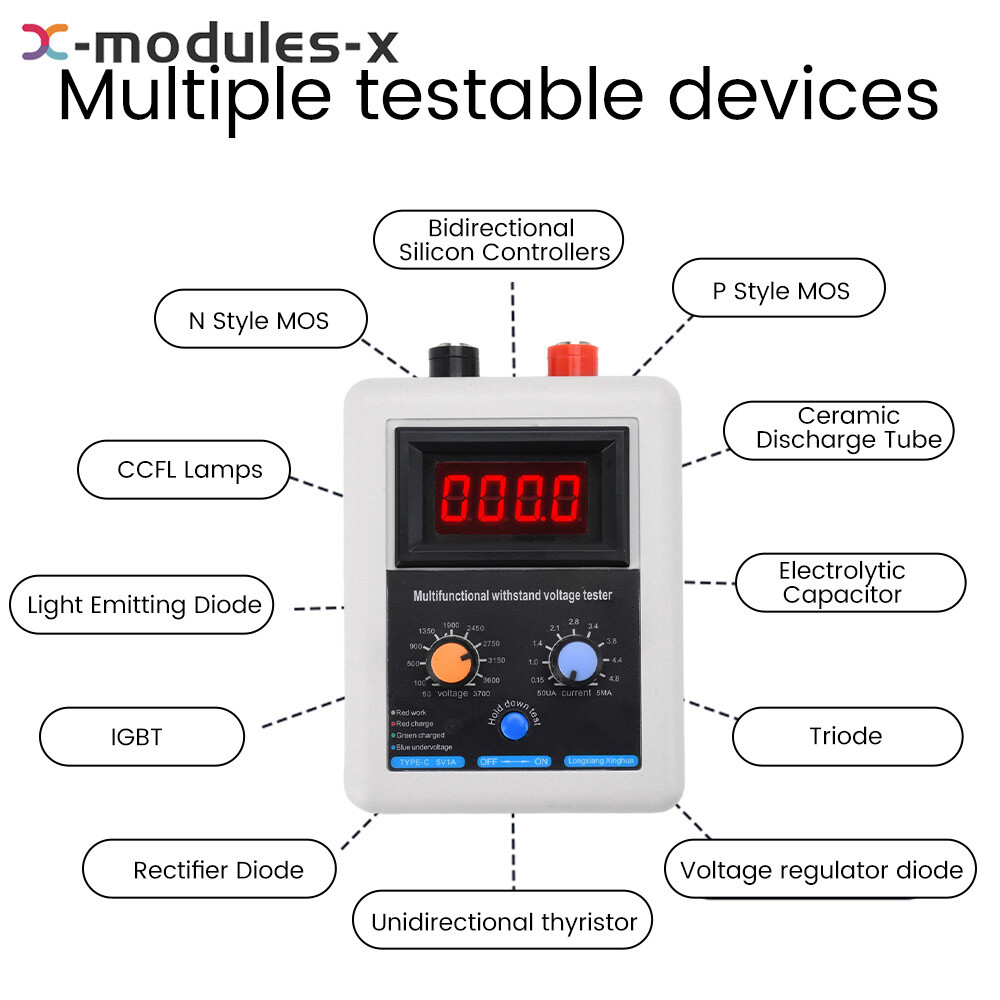 DC0V-3500V IGBT Voltage Transistor Tester Diode MOS Triode LED Voltage Tester