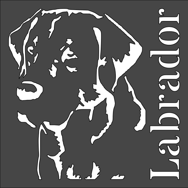 8"x8" Clear Plastic Stencil - Dog (SA391)*****