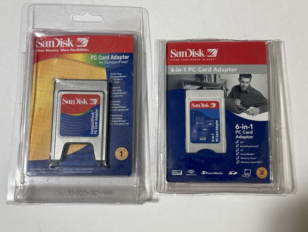 SANDISK COMPACT FLASH & 6-IN-1 PC CARD ADAPTER