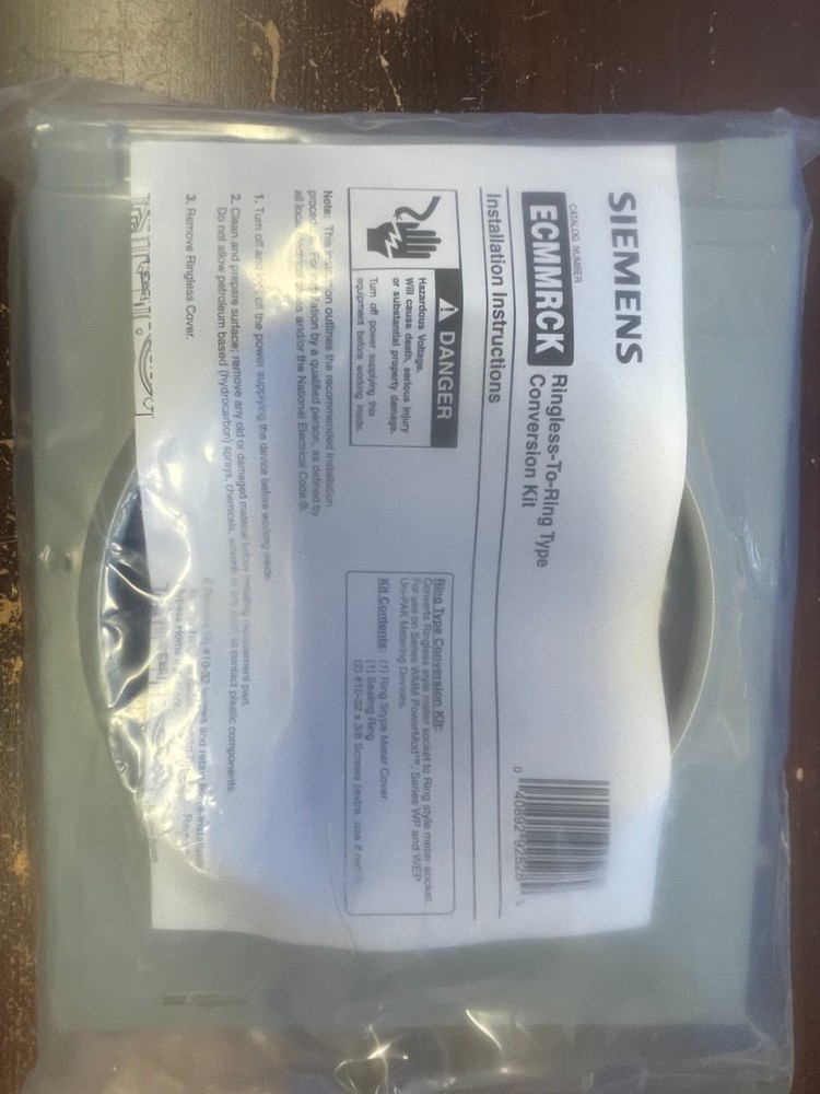 Siemens ECMMRCK Ringless-To-Ring Type Conversion Kit For Meter Base