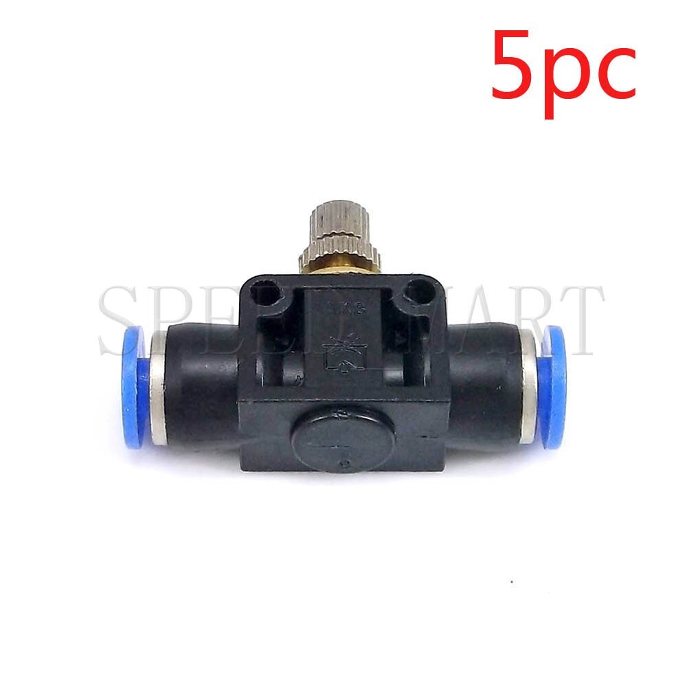 5pcs 8mm Pneumatic Air Valve Flow Speed Control Throttle Push Inline One Touch