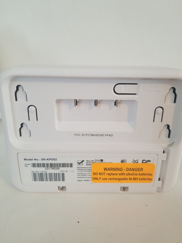 Sercomm SR-KPD02 ATT Security System Keypad + Accessories