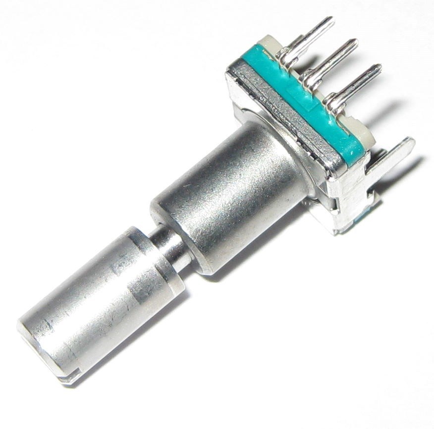 5 X Alps Endless Rotation Vertical 30 Detent Encoder w Mom N.O. SPST Push Switch