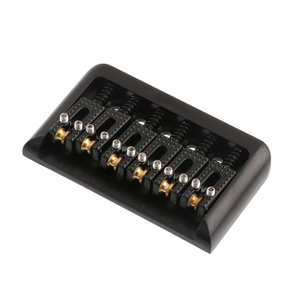 Alloy 6 String Roller Saddle Hardtail Bridge For Electric Guitar Replacement.