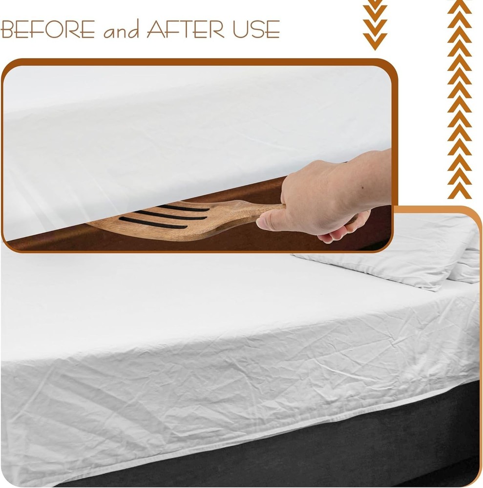 Effortless Bed-Making Wood Mattress Lifter Tool - Ideal for Flat & Fitted Sheets