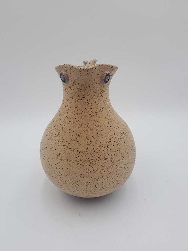Studio Art Pottery Pitcher Animal Bird 6 1/2” Tall