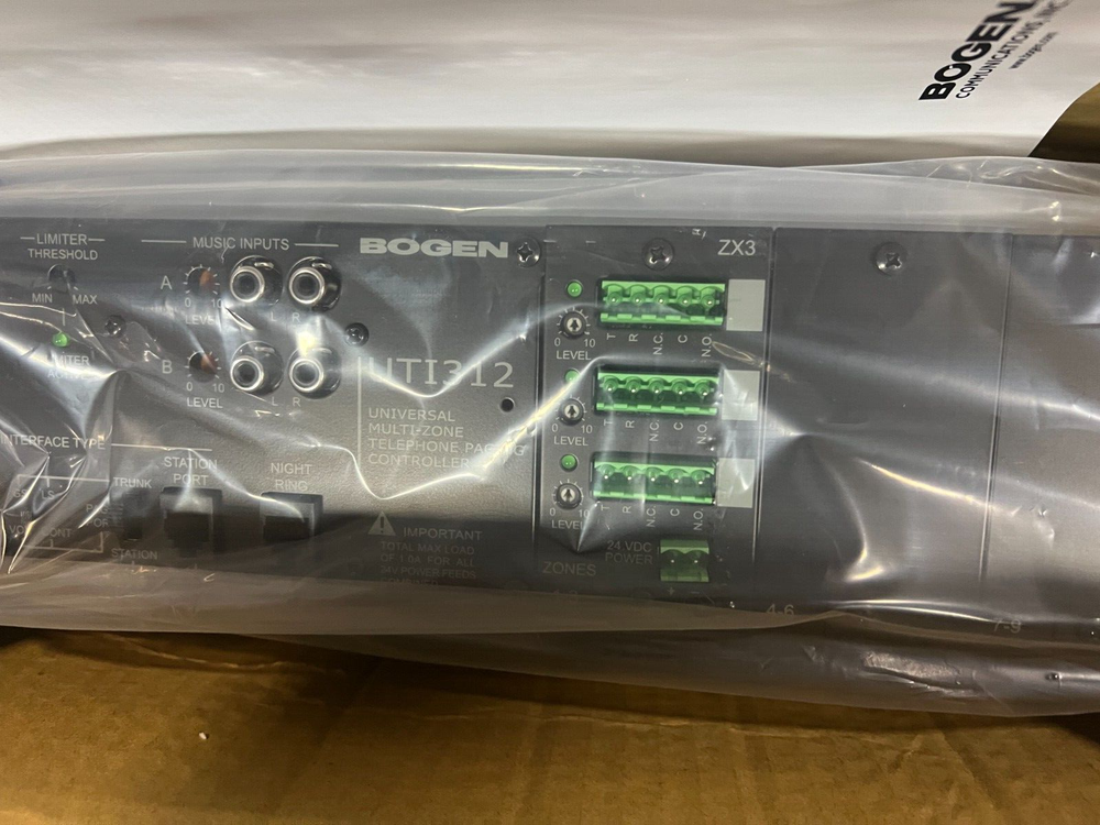 Bogen UTI312 Multi Zone Page Controller with UTI (New, Opened Box)