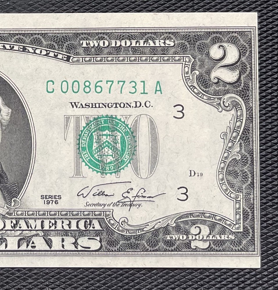 1976 $2 - Consecutive Cutting Errors - Uncirculated!
