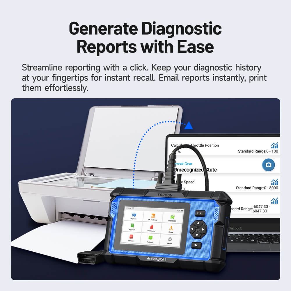 Check Engine OBD2 Scanner Transmission ABS SRS Code Reader Diagnostic Scan Tool