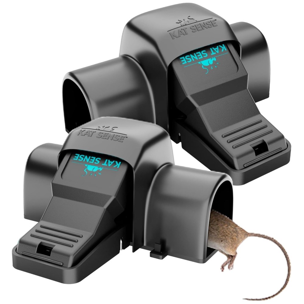 Efficient Tunnel Design Rodent Traps - Covered & Quick Humane Kill, 2 Count