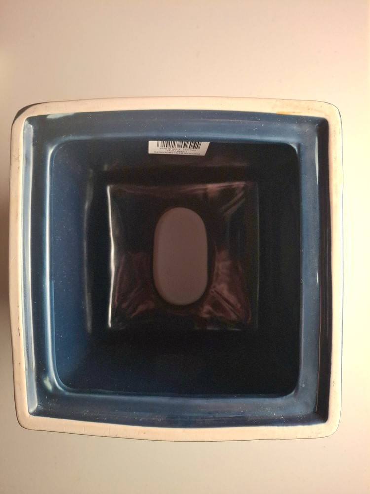 Celestial Silver Tissue Box, Moon, Sun, Stars, Heavy Ceramic