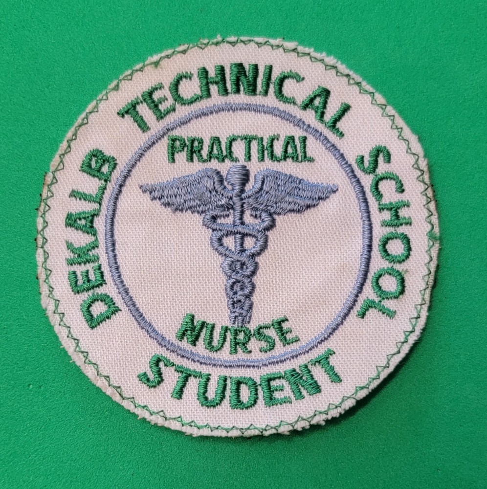 VINTAGE DEKALB TECHNICAL SCHOOL NURSING STUDENT BADGE PATCH GEORGIA