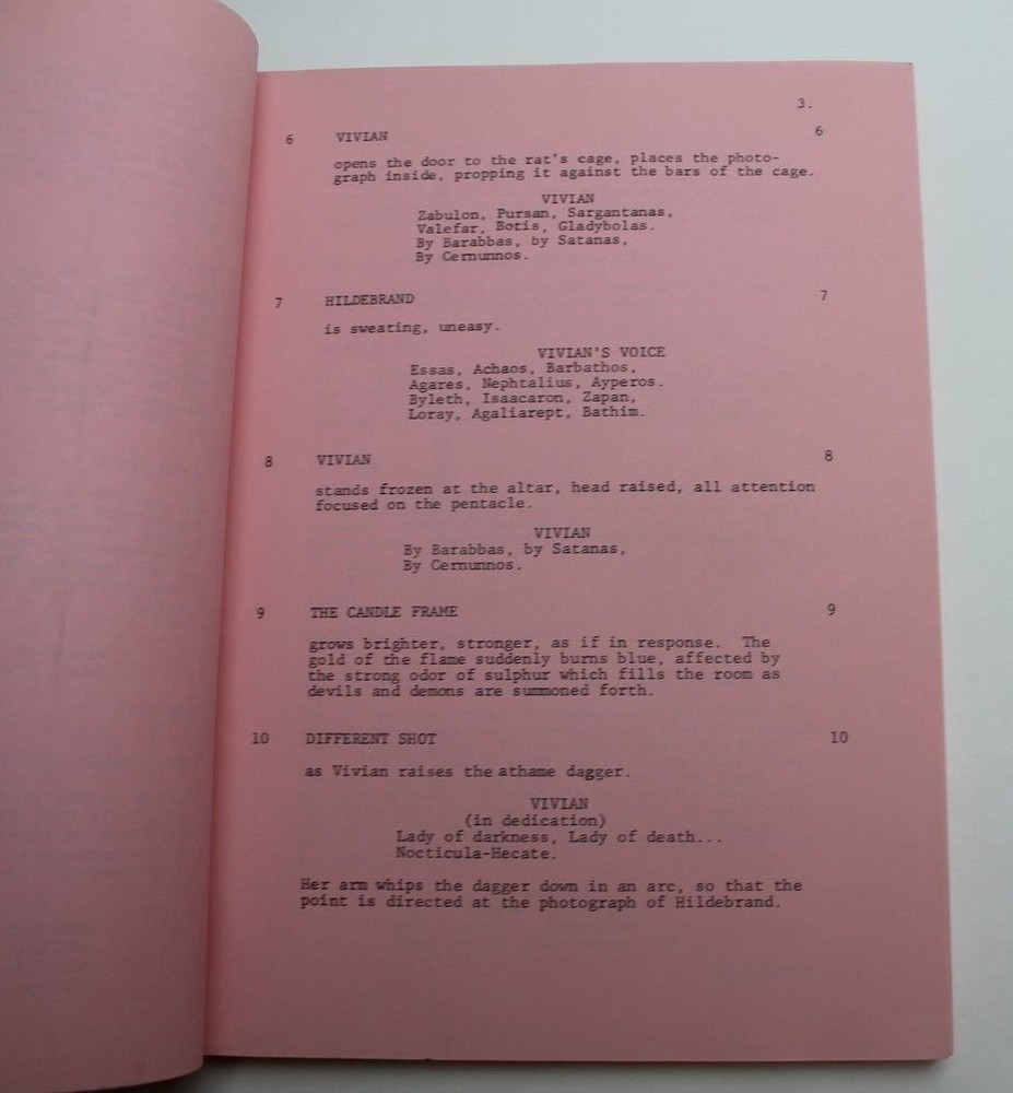 MIDNIGHT OFFERINGS / Juanita Bartlett 1980 Screenplay, magic powers HORROR
