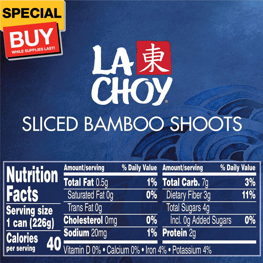 Sliced Bamboo Shoots, 8 oz Can