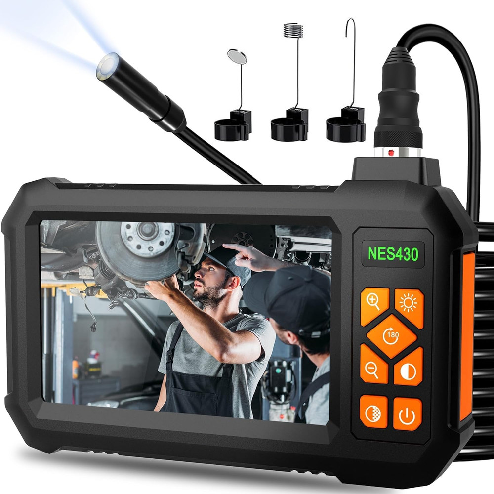 Inspection Endoscope Camera with Light, 1080P HD Borescope Camera with Light, 4.