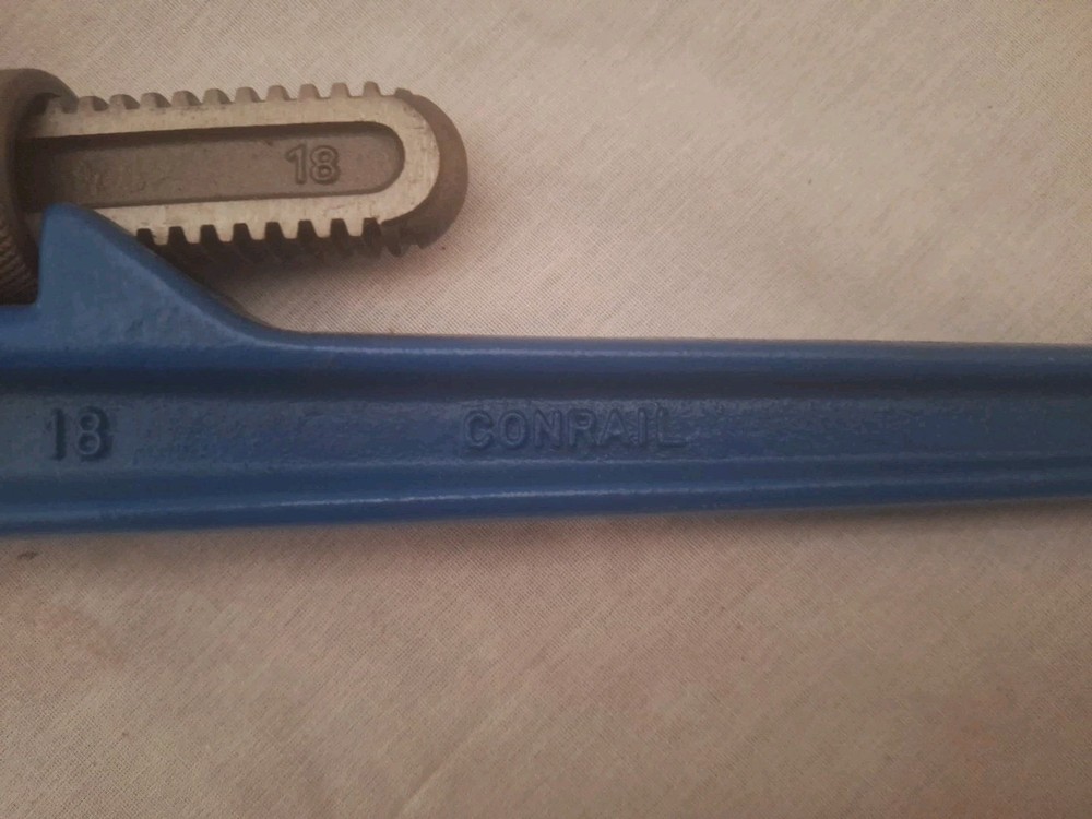 Vintage NOS Conrail 18" Pipe Wrench